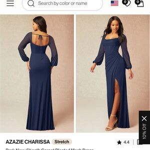 Azazie Charissa Navy Blue Gown